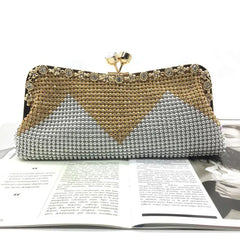Diamonds Handbag Evening Bags Wedding Party Clutch Purse Silver