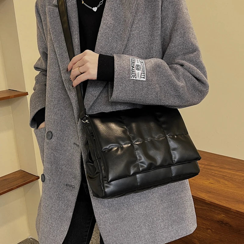 Plaid Shoulder Bag Flap Messenger Crossbody Retro Handbag