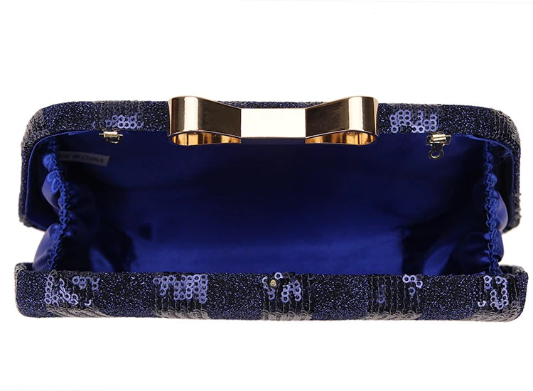 Sequins Striped Party Wedding Clutch Bag Shoulder Chain Mini Bolsa