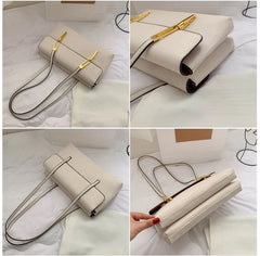 Women's Large Capacity Tote Bag - PU Leather Shopper Handbag