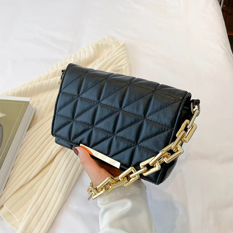 Plaid Chain Shoulder Bag Underarm Bags For Women