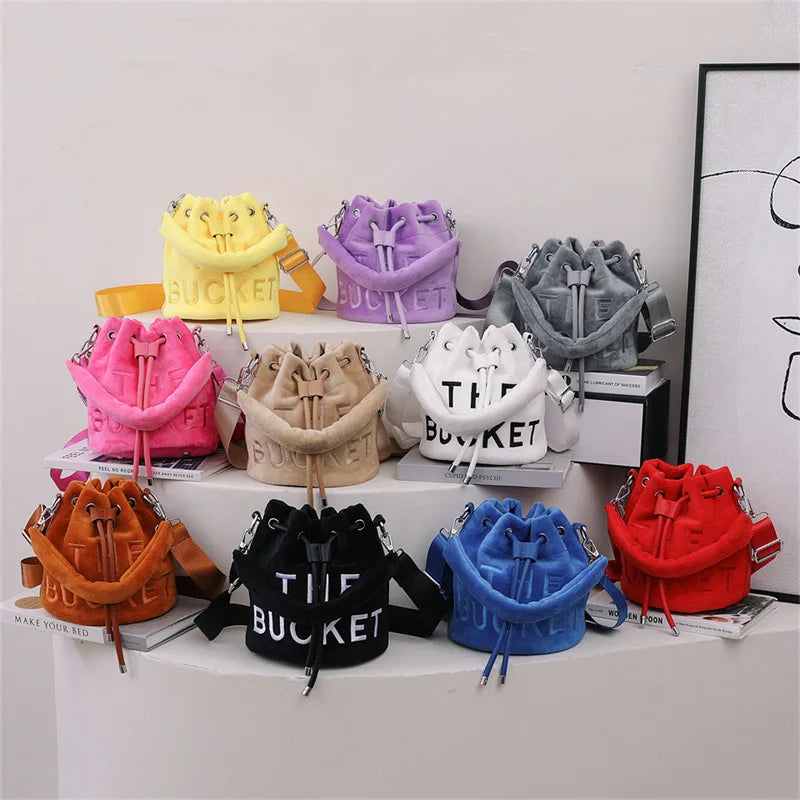 Faux Suede Tote Bag Soft Plush Women Handbags Warm Winter Shopper Purses