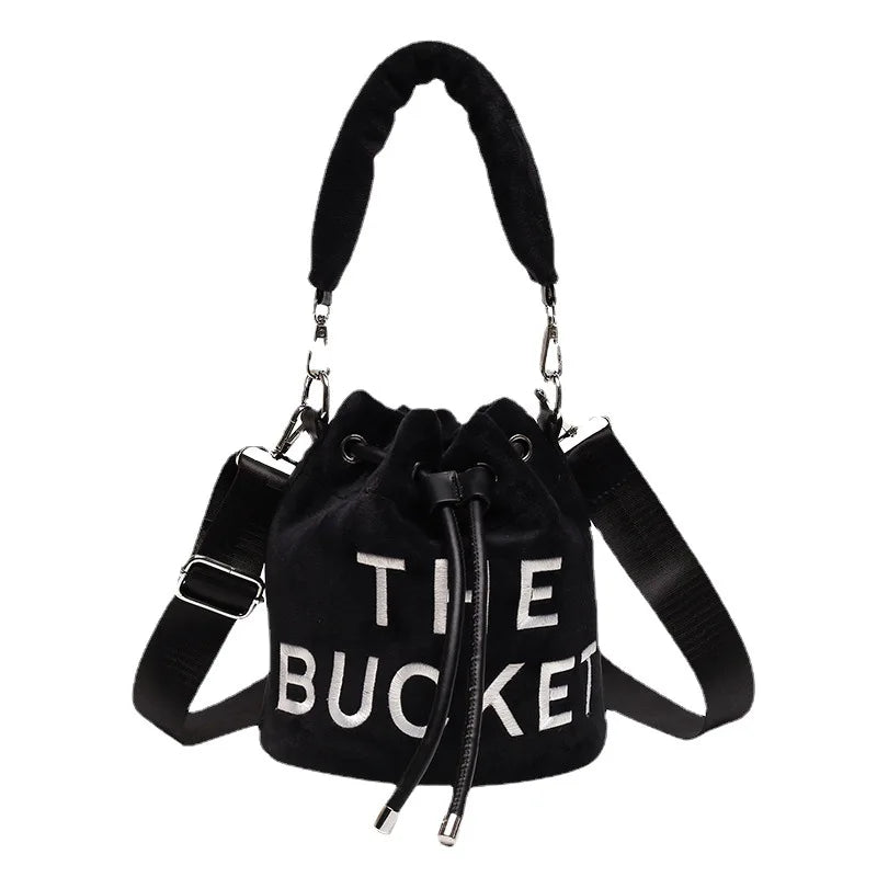 Faux Suede Tote Bag Soft Plush Women Handbags Warm Winter Shopper Purses