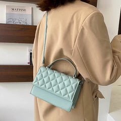 Embroidered Flap Shoulder Bag Crossbody Messenger Handbag
