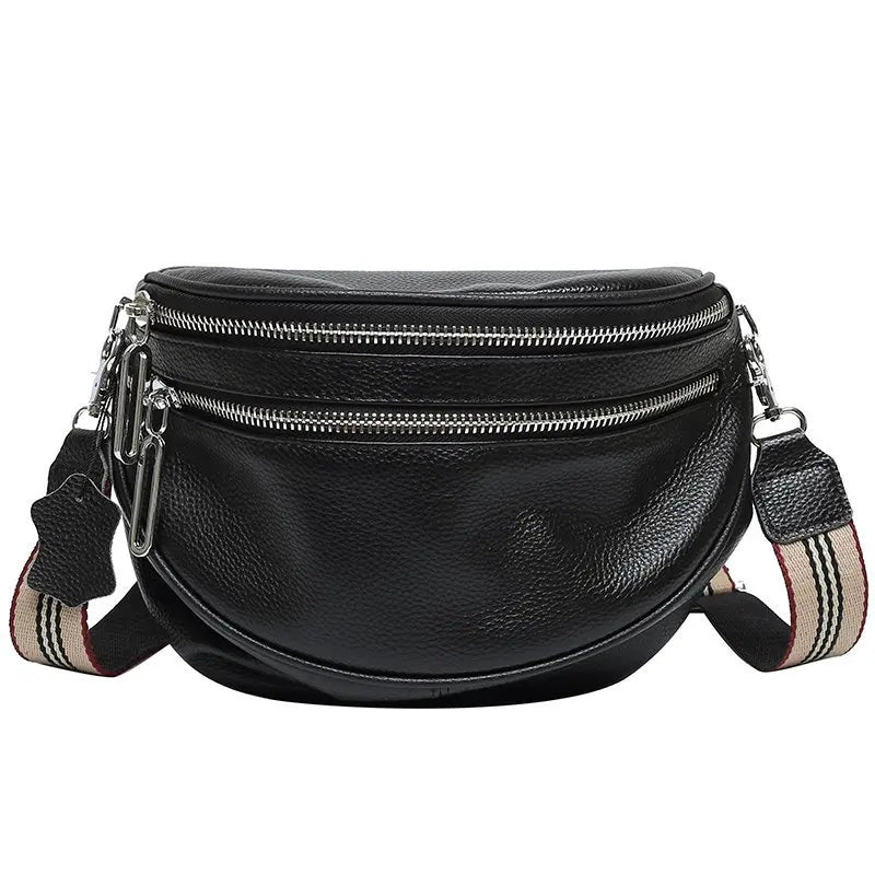 Leather Cowhide Shoulder Handbag Chest Bag
