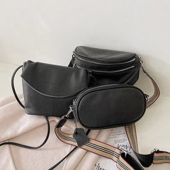 Leather Cowhide Shoulder Handbag Chest Bag