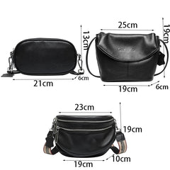 Leather Cowhide Shoulder Handbag Chest Bag