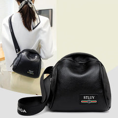 Leather Saddle Bag Cowhide One Shoulder Handbag Diagonal Chest Bag