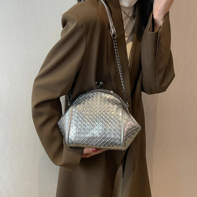 Plaid Leather Shoulder Bag Small Crossbody Phone Purse