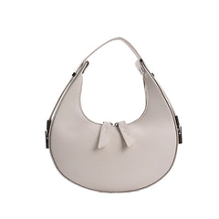 Vintage Leather Clutches Bag Armpit Shoulder Half Moon Handle Bag