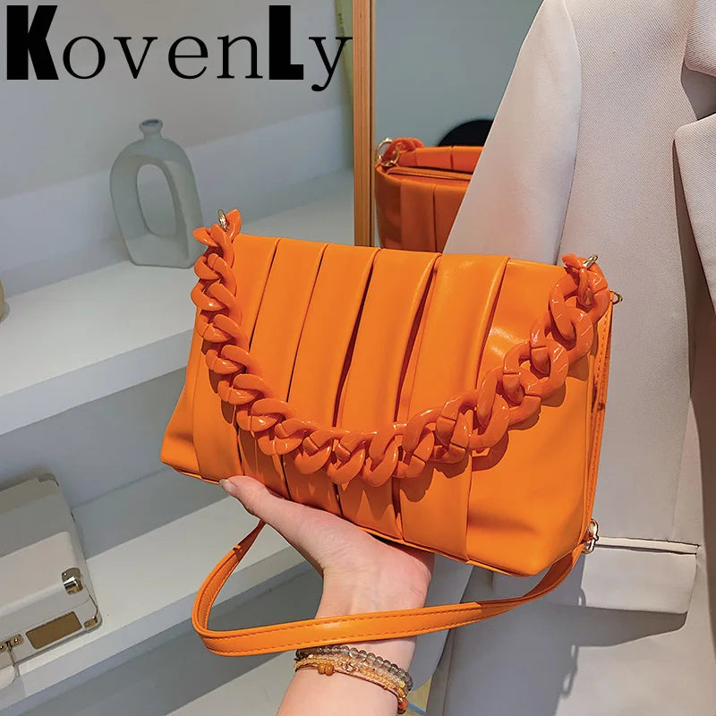 Thick Chain Clutch Bag Woman Shoulder Bag