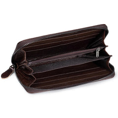 Artistic Leather Long Purse Woman Wallets Clutch Purse