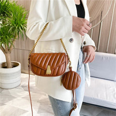 Leather Flap Messenger Bag Solid Crossbody Shoulder Purse Retro Small Clutches
