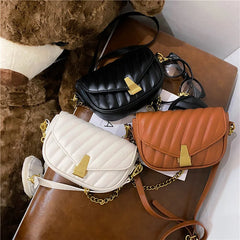 Leather Flap Messenger Bag Solid Crossbody Shoulder Purse Retro Small Clutches