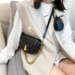 Leather Flap Messenger Bag Solid Crossbody Shoulder Purse Retro Small Clutches