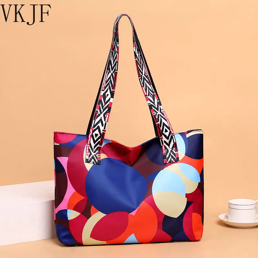 Oxford Cloth Tote Bag for Women High Capacity Shoulder Bags