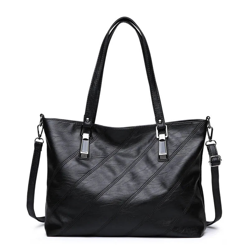 Large Tote Bag Bucket Shoulder Bags PU Leather 2pcs/Set