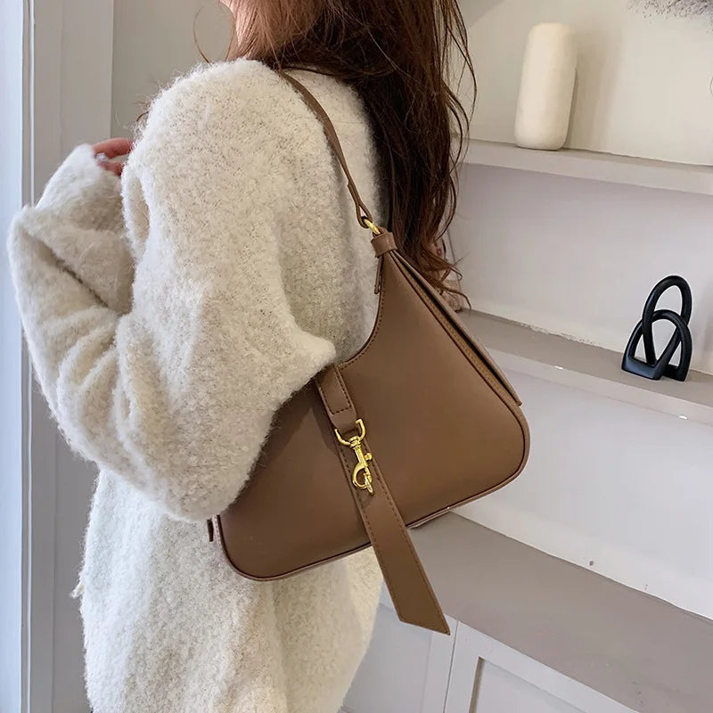 Women's PU Leather Underarm Shoulder Bag
