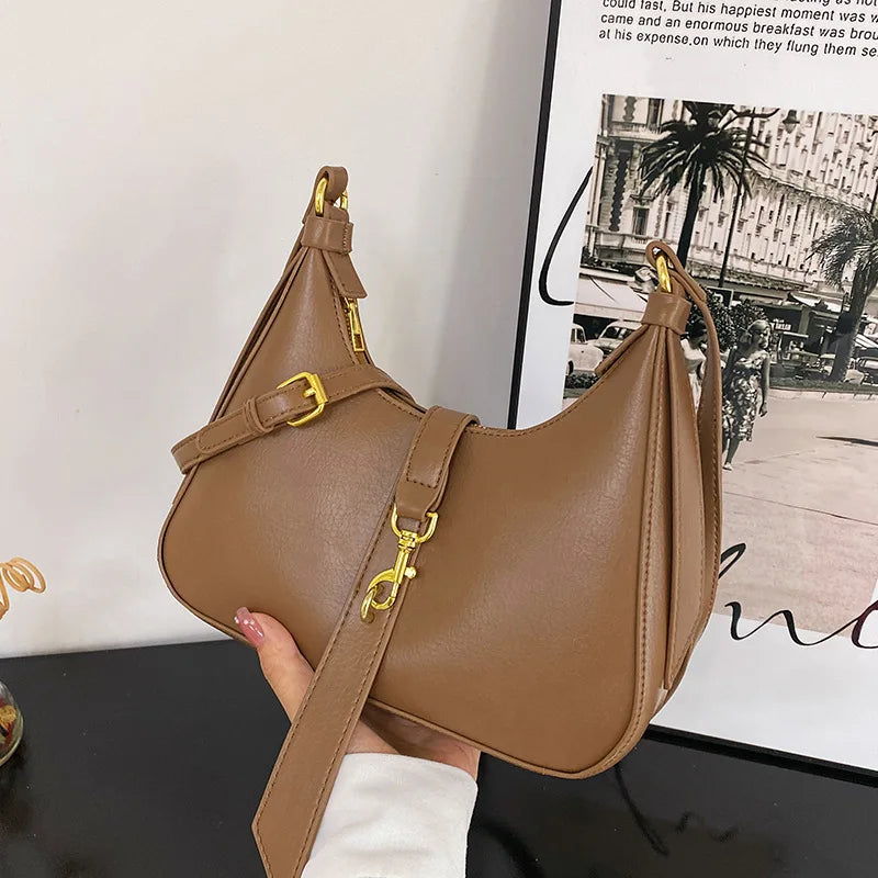 Women's PU Leather Underarm Shoulder Bag