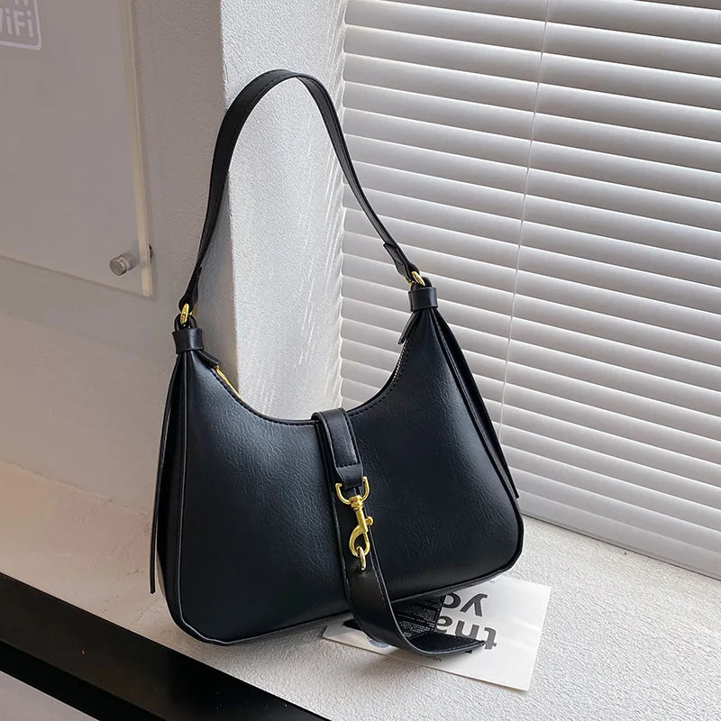 Women's PU Leather Underarm Shoulder Bag