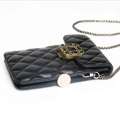 Leather Lambskin Quilting Chain Crossbody Shoulder Bag