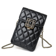 Leather Lambskin Quilting Chain Crossbody Shoulder Bag