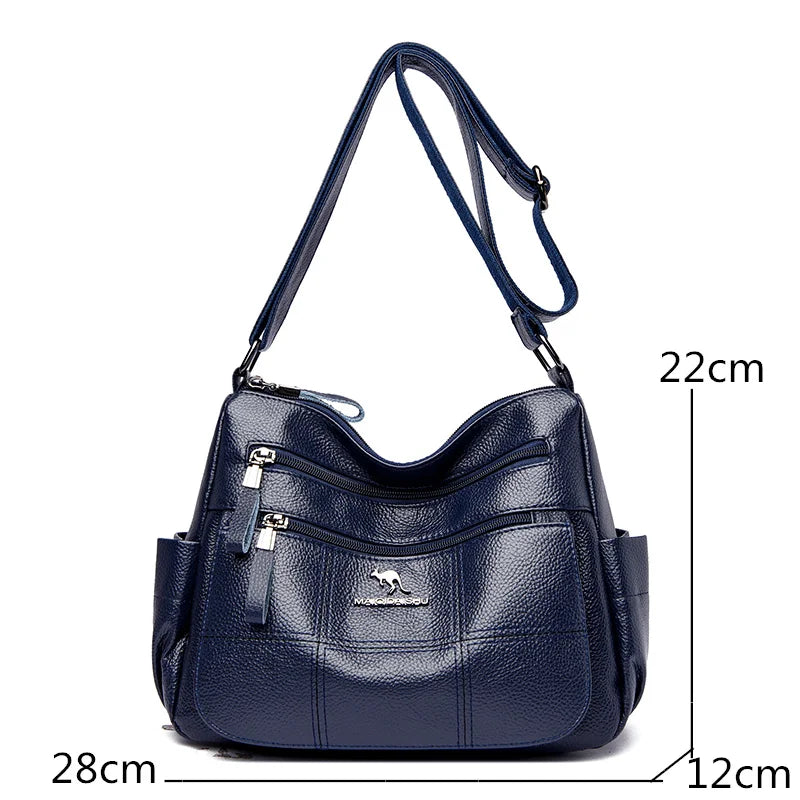 Crossbody Large Capacity Women's Shoulder Bag Soft Leather Messenger Bags