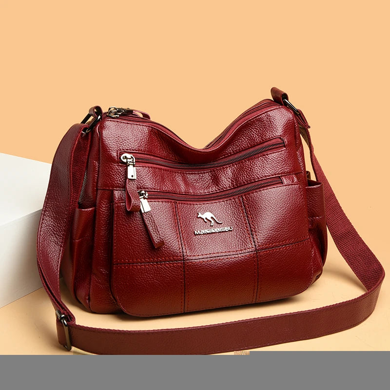 Crossbody Large Capacity Women's Shoulder Bag Soft Leather Messenger Bags