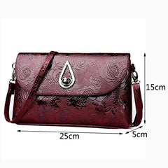 Flower Embossed Shoulder Bag Envelope Bag Ladies Crossbody Bag