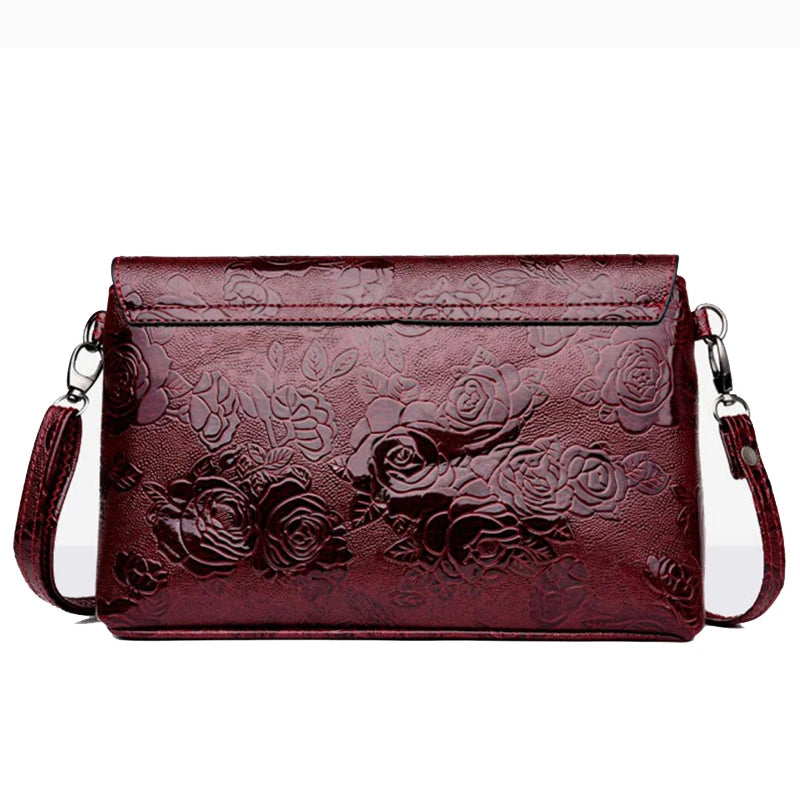 Flower Embossed Shoulder Bag Envelope Bag Ladies Crossbody Bag