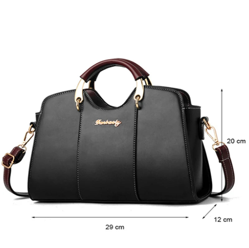 Women Crossbody Bag Waterproof Leather Messenger Handbag