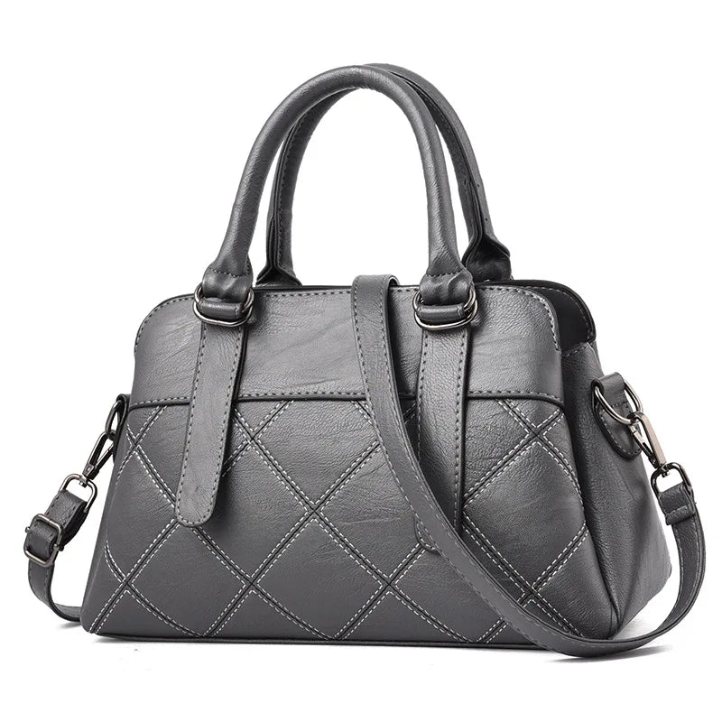 High Leather Crossbody Tote Bag for Women