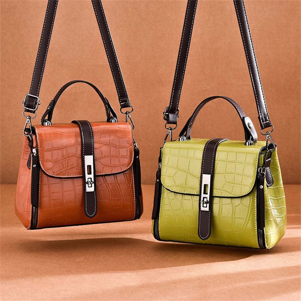 Women's Leather Crossbody Bag - Stylish and Versatile