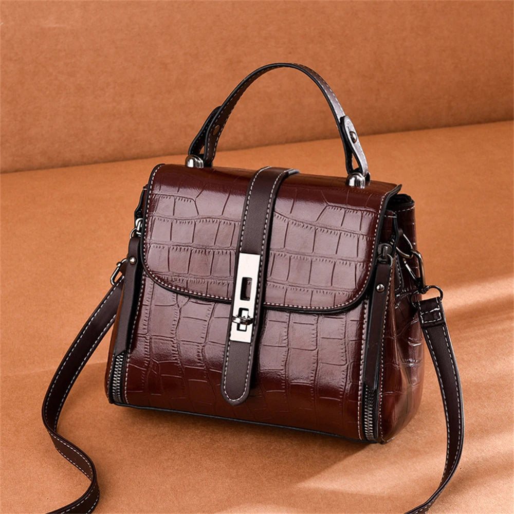 Women's Leather Crossbody Bag - Stylish and Versatile
