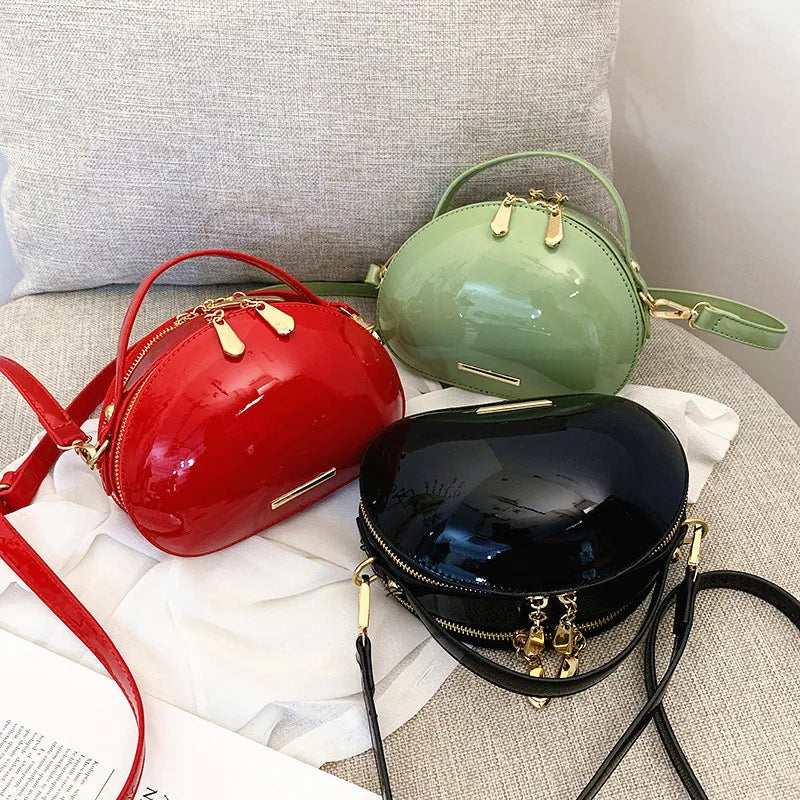 Heart Shaped Shoulder Bag Girls High Crossbody Bags Jelly Purse