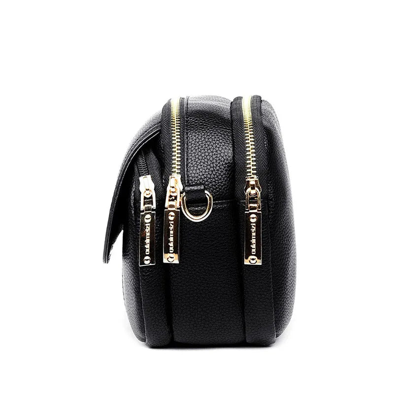 Small Pu Leather Handbags for Women Strap Decorated Messenger Bags