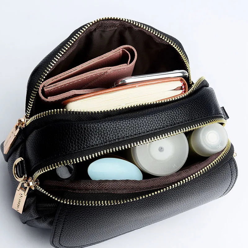 Small Pu Leather Handbags for Women Strap Decorated Messenger Bags