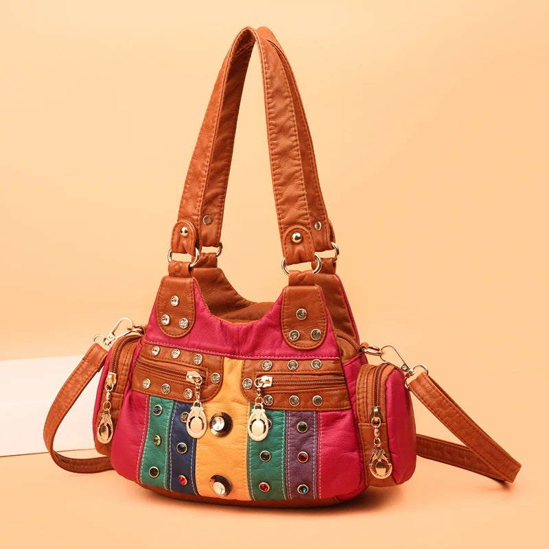 Small Ladies Crossbody Shoulder Bag PU Leather Messenger Casual Tote