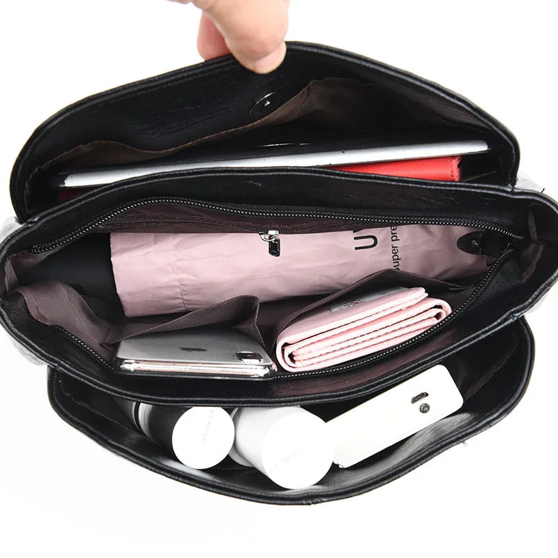 Soft Leather Crossbody Messenger Bag Vintage Shoulder Bag