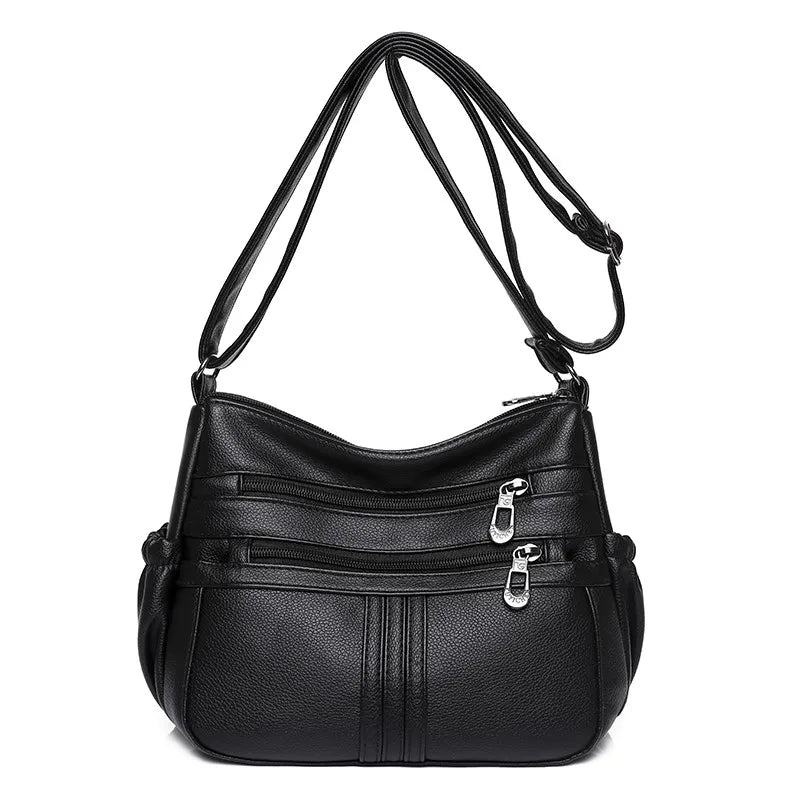 Soft Waterproof Leather Handbags Shoulder High Bags For Ladies Crossbody Bags