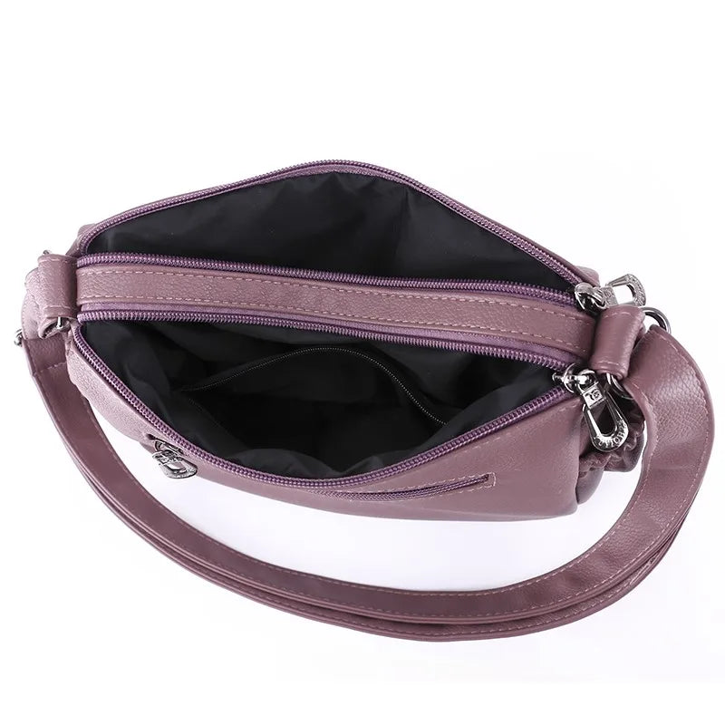 Soft Waterproof Leather Handbags Shoulder High Bags For Ladies Crossbody Bags