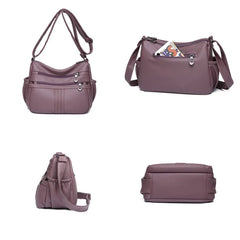 Soft Waterproof Leather Handbags Shoulder High Bags For Ladies Crossbody Bags