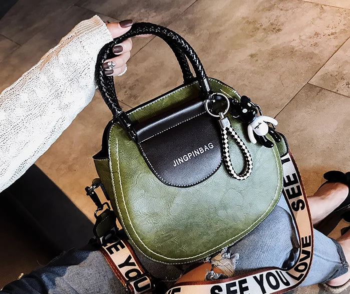 Women's PU Leather Chain Tote Shoulder Bag