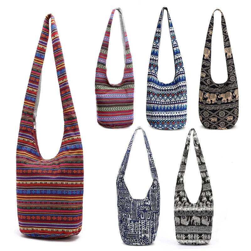 Fringe Shoulder Bag Ethnic Tote Handbag Large Purse Hippie Travel Bag