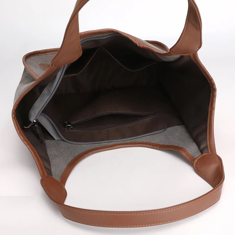 Canvas Crossbody Bag Women Large Shoulder Handbag High Capacity