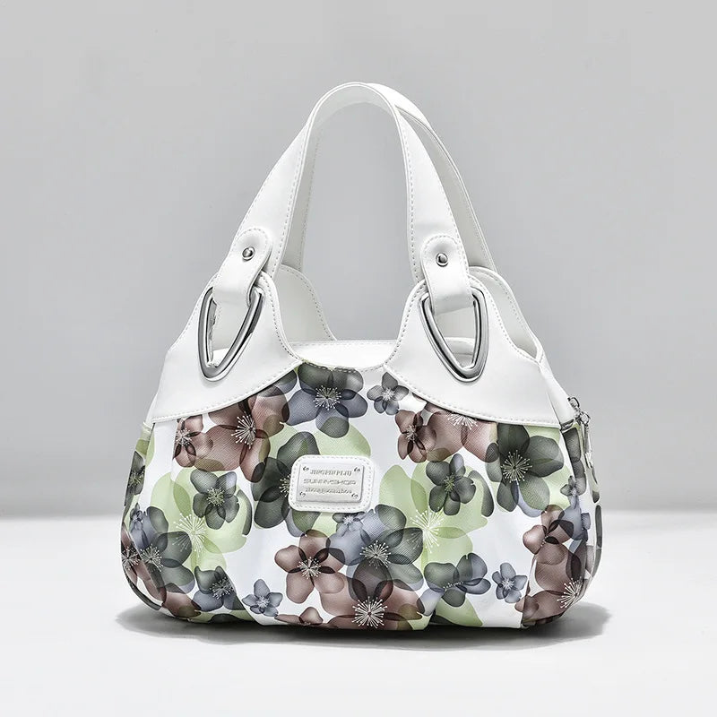 Women's PU Leather Handle Bag Lady Tote Big Capacity Shoulder Bag