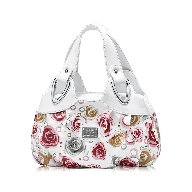 Women's PU Leather Handle Bag Lady Tote Big Capacity Shoulder Bag