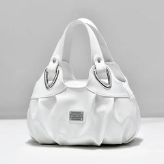 Women's PU Leather Handle Bag Lady Tote Big Capacity Shoulder Bag
