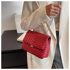 Retro Chain Crossbody Bag Women's Leather Tote