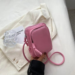 Women's PU Leather Crossbody Shoulder Bag Lady Phone Purse